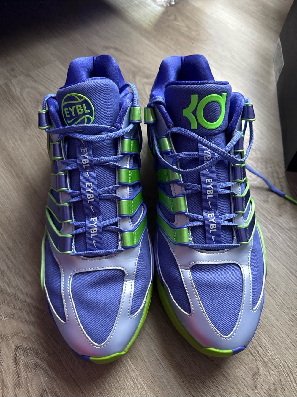 Nike KD EYBL Basketball Shoes - blue & Neon Green